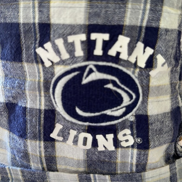 Penn State PSU Nittany Lion’s Plaid Linen/Cotton Blend Drawstring Shorts Size 11 - Picture 3 of 11
